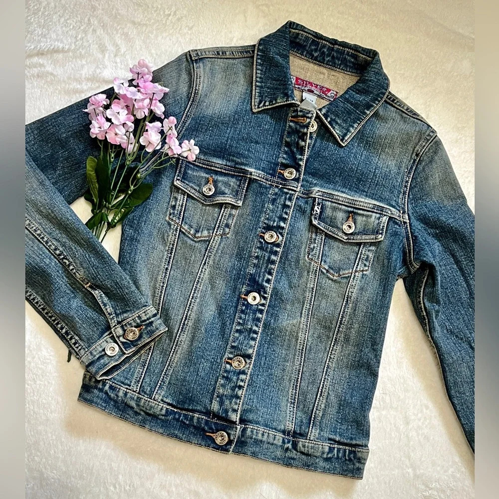 Silver Jeans Vintage Y2K Denim Jean Jacket - Small